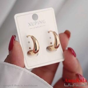 گوشواره حلقه ای زنانه مدل مینیمال ژوپینگ کد GSH15874W
