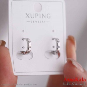 گوشواره حلقه ای زنانه مدل قلب ریز ژوپینگ کد GSH15878W
