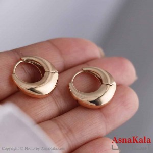 گوشواره حلقه ای زنانه مدل گرد درشت ژوپینگ کد GSH15880W