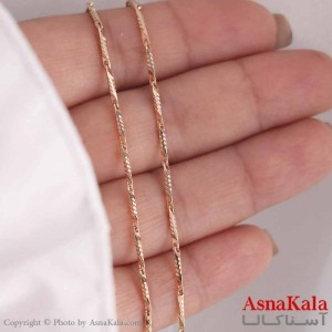 گردنبند ژوپینگ مینیمال دخترانه مدل زنجیر طلایی کد GNB161075W