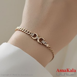 دستبند زنانه ترند برند ژوپینگ مدل نعلی   کد DSB18735W