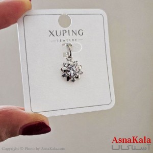 گردنبند ژوپینگ مینیمال دخترانه مدل گل نگینی  کد GNB161077W