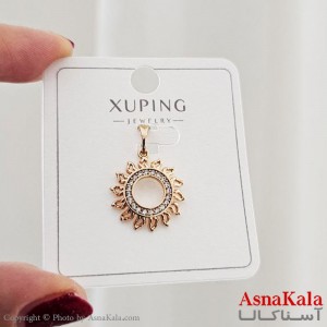 گردنبند ژوپینگ مینیمال دخترانه مدل خورشید طلایی کد GNB161087W