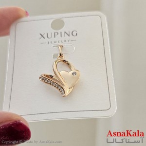 گردنبند ژوپینگ مینیمال دخترانه مدل قلب طرحدار کد GNB161089W