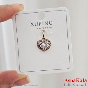 گردنبند ژوپینگ مینیمال دخترانه مدل قلب جواهری کد GNB161097W