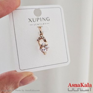 گردنبند ژوپینگ مینیمال دخترانه مدل قلب نگینی کد GNB161098W