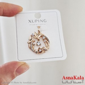 گردنبند ژوپینگ مینیمال دخترانه مدل حلقه درخشان کد GNB161101W