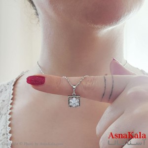 گردنبند ژوپینگ مربع نگینی ژوپینگ