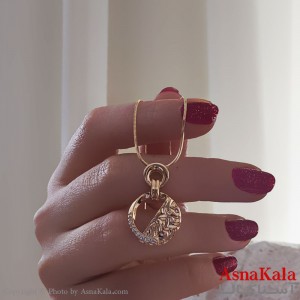 گردنبند ژوپینگ مینیمال دخترانه مدل گرد طرحدار کد GNB161110W