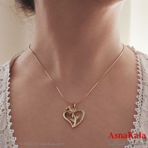 گردنبند ژوپینگ قلب گل رز