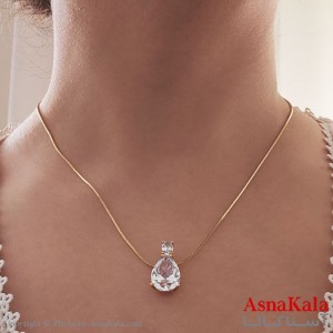 گردنبند اشک سفید ژوپینگ