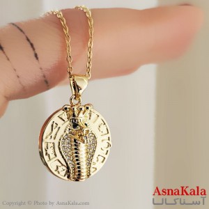 گردنبند استیل دخترانه مدل مار طلایی کد GNB161126W