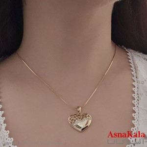 گردنبند قلب طلایی شوپینگ