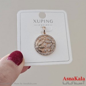 گردنبند ژوپینگ دخترانه مدل گل نگینی کد GNB161140W