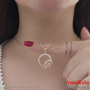 گردنبند ژوپینگ برگ نگینی