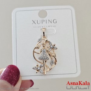 گردنبند ژوپینگ دخترانه مدل فرشته نگینی کد GNB161151W
