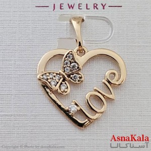 گردنبند ژوپینگ دخترانه مدل قلب طرح عشق کد GNB161153W