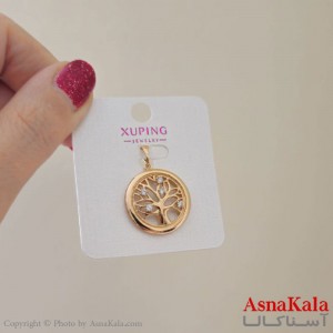 گردنبند ژوپینگ دخترانه مدل درخت نگینی کد GNB161159W