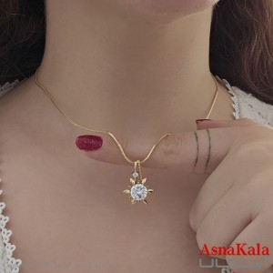 گردنبند ژوپینگ دخترانه مدل نگین تابان کد GNB161160W