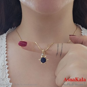 گردنبند ژوپینگ دخترانه مدل سنگ مشکی کد GNB161164W