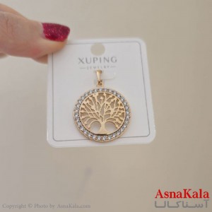گردنبند ژوپینگ دخترانه مدل درخت فول نگین کد GNB161165W