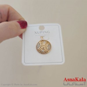 گردنبند ژوپینگ دخترانه طرح ورساچه نگینی کد GNB161166W