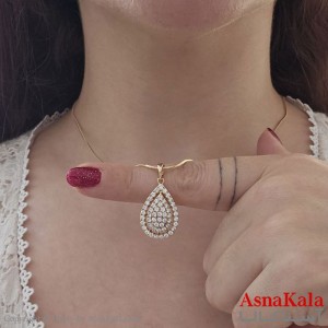 گردنبند ژوپینگ اشک فول نگین