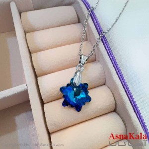 گردنبند استیل دخترانه مدل ستاره آبی کد GNB161173W