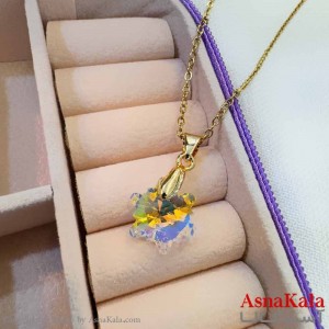 گردنبند استیل دخترانه مدل ستاره سنگی کد GNB161175W
