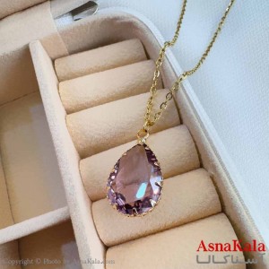 گردنبند استیل دخترانه مدل نگین اشکی کد GNB161188W