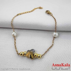 دستبند دخترانه مینیمال مدل  سنگ پروانه کد DSB18758W