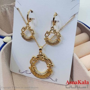 نیم ست زنانه شامل گردنبند و گوشواره  YSX مدل ورساچه کد NIM14676W
