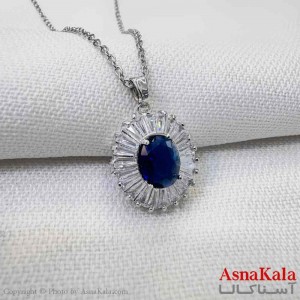 گردنبند استیل دخترانه مدل گرد فول نگین کد GNB161202W