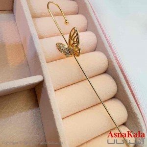 گوشواره ایرکاف پروانه مینیمال دخترانه استیل 316 کد GSH15902W