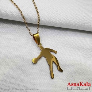 گردنبند استیل طرح فوتبال کد GNB161220W