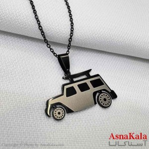 گردنبند استیل طرح ماشین کد GNB161231W
