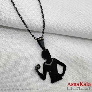 گردنبند استیل زنانه طرح بدنسازی کد GNB161232W