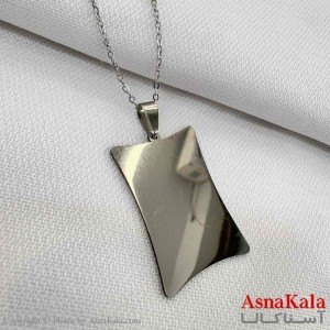 گردنبند مردانه و پسرانه استیل مدل پلاک کد GNB161239W