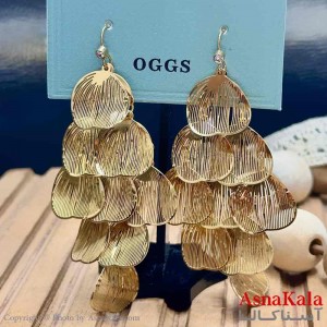 گوشواره آویزی استیل مینیمال دخترانه مدل گلبرگ کد GSH15933W