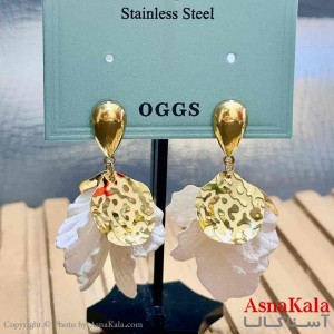 گوشواره آویزی استیل مینیمال دخترانه مدل صدفی  کد GSH15944W