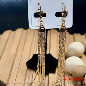 گوشواره زنانه مدل آویزی ریسه ای ژوپینگ کد GSH15969W