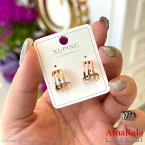 گوشواره زنانه مدل خطی مینیمال  ژوپینگ کد GSH15987W