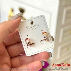 گوشواره زنانه مدل حلقه ای طلایی  ژوپینگ کد GSH15992W