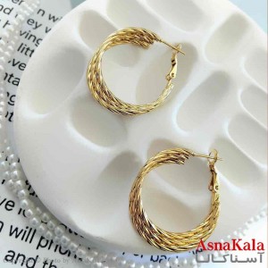 گوشواره استیل مینیمال دخترانه مدل حلقه ای  کد GSH151009W