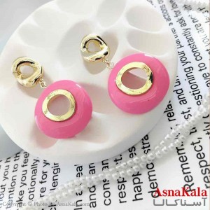 گوشواره استیل فانتزی دخترانه مدل حلقه ای کد GSH151021W