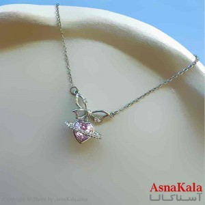 گردنبند زنانه استیل مینیمال مدل منظومه قلبی کد GNB161260W