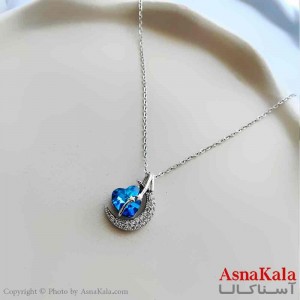 گردنبند زنانه استیل مینیمال مدل ماه قلبی کد GNB161269W
