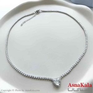 گردنبند زنانه استیل مینیمال مدل قلب جواهری کد GNB161294W