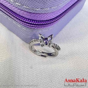 انگشتر زنانه استیل مینیمال مدل پروانه کد ANG19727W