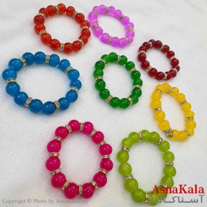 دستبند زنانه مدل مروارید رنگی کد DSB18789W